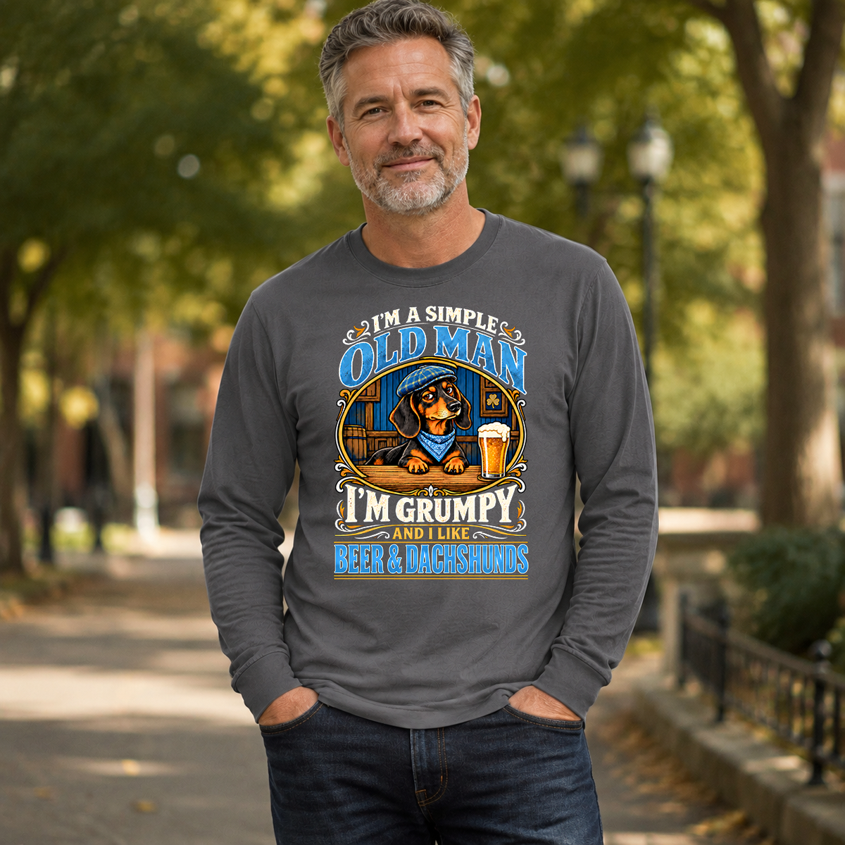 Funny I Like Beer & Dachshunds - 6-CS2D-Charcoal