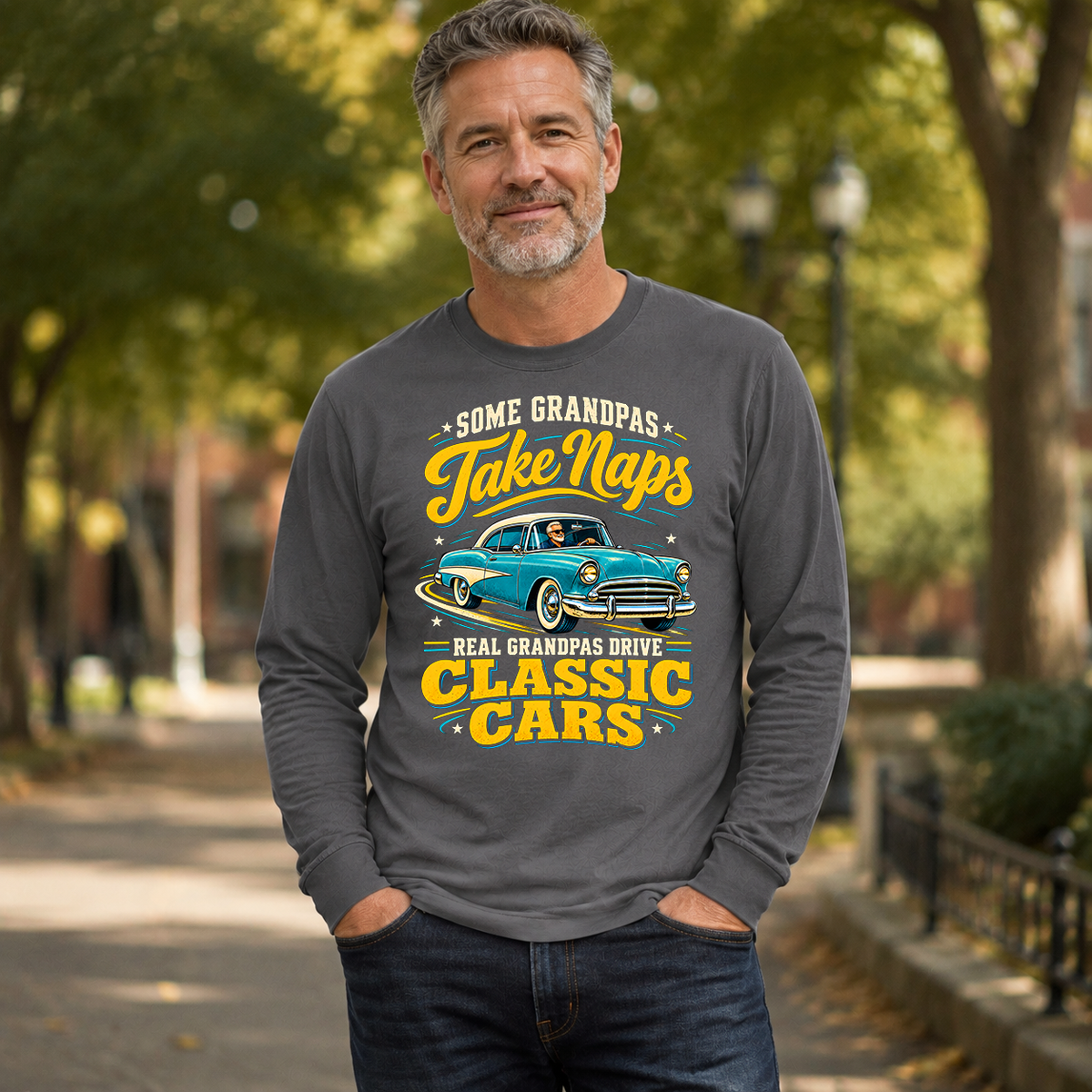 Grandpas Drive Classic Cars - 6-CS2D-Charcoal