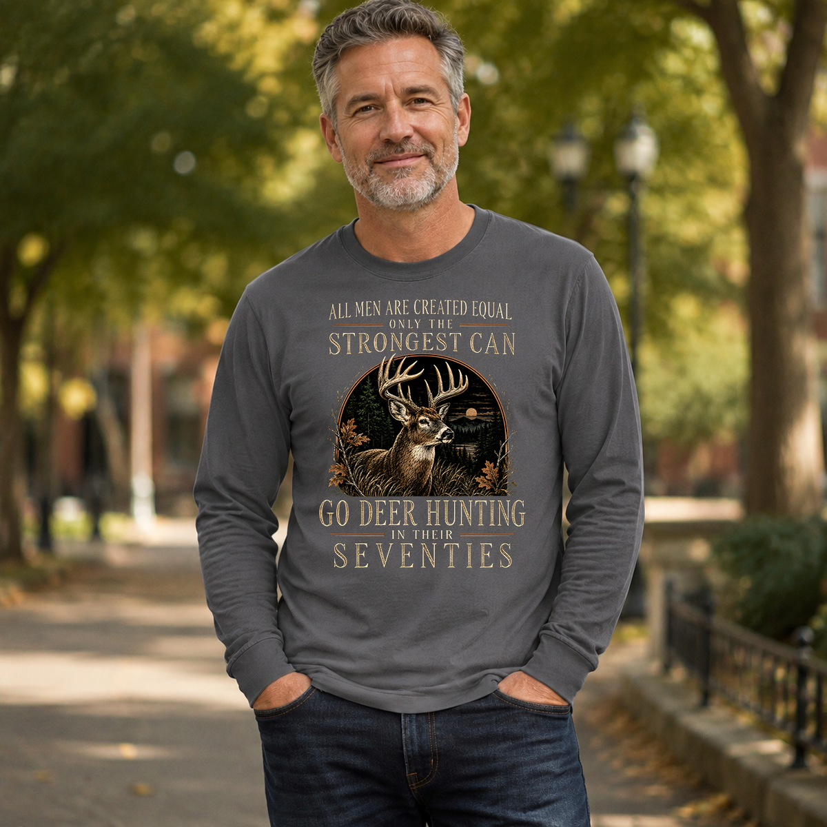 Deer Hunting Strongest Man In Seventies - 6-CS2D-Charcoal