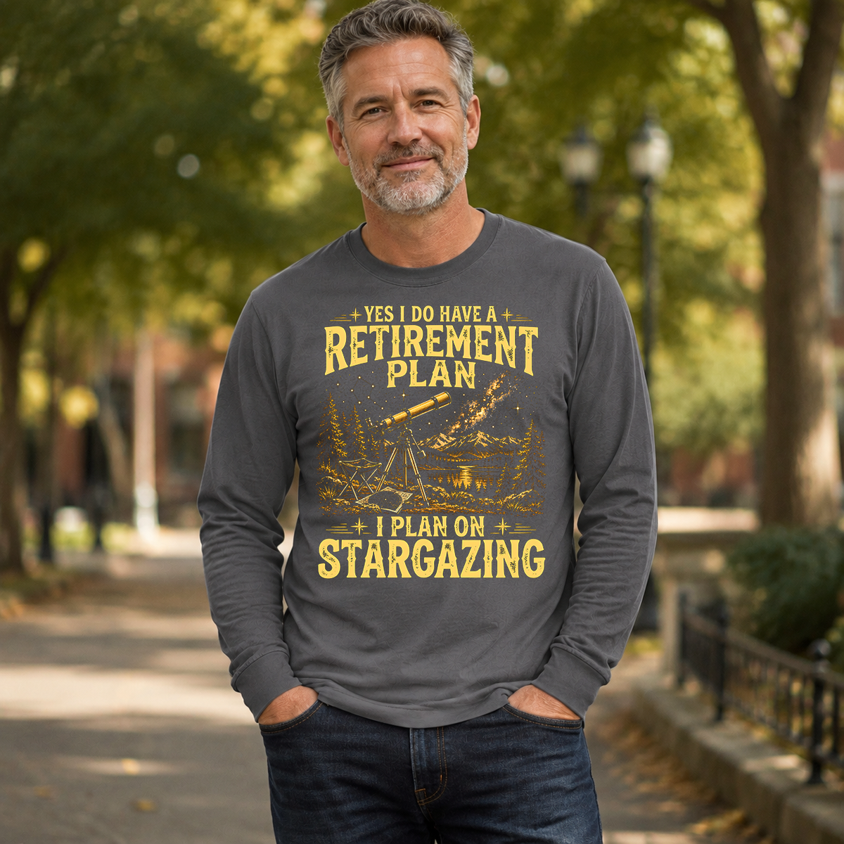 I Do Have A Retirement Plan I Plan On Stargazing - 6-CS2D-Charcoal