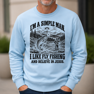 I like Fly Fishing Believe In Jesus - 6-CS2D-LightBlue