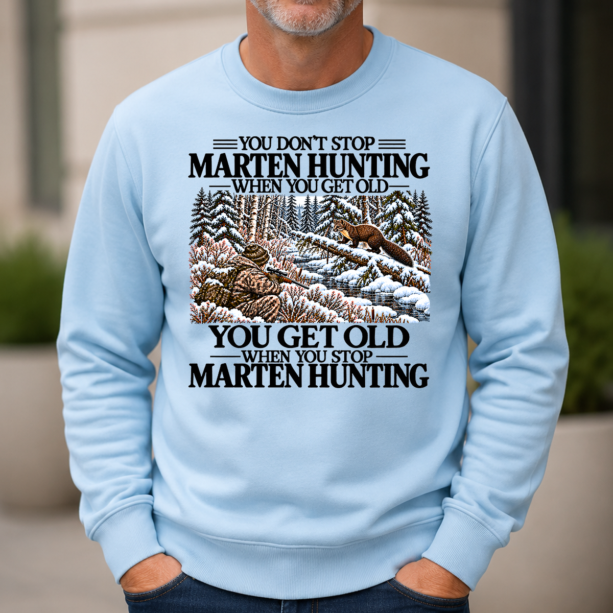 Don't Stop Marten Hunting Snow - 6-CS2D-LightBlue