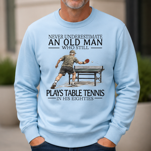 An Old Man Who Still Plays Table Tennis In His Eighties - 6-CS2D-LightBlue
