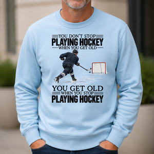 Vintage You Get Old When You Stop Playing Hockey - 6-CS2D-LightBlue