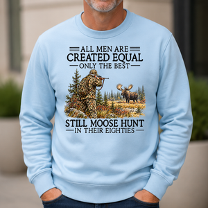 All Men Are Created Equal Moose Hunting 80s - 6-CS2D-LightBlue