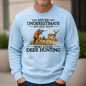 Never Underestimate An Old Man Deer Hunting - 6-CS2D-LightBlue