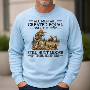 All Men Are Created Equal Moose Hunting 70s - 6-CS2D-LightBlue