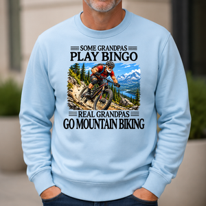 Some Grandpas Play Bingo Real Grandpas Go Mountain Biking - 6-CS2D-LightBlue