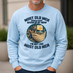 Building Boat I'm Not Like Most Old Men - 6-CS2D-LightBlue