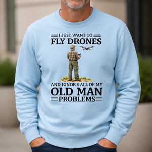 I Just Want To Fly Drones - 6-CS2D-LightBlue