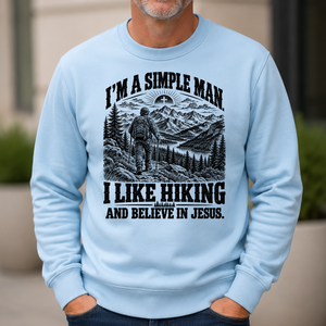 I like Hiking Believe In Jesus - 6-CS2D-LightBlue