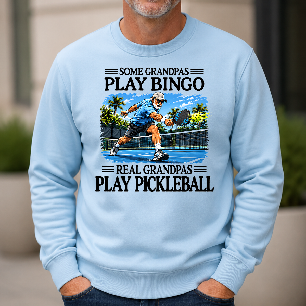 Some Grandpas Play Bingo Real Grandpas Play Pickleball - 6-CS2D-LightBlue