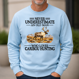 Never Underestimate An Old Man Who Loves Caribou Hunting - 6-CS2D-LightBlue