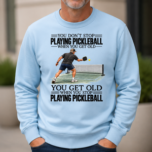 Vintage You Get Old When You Stop Playing Pickleball - 6-CS2D-LightBlue