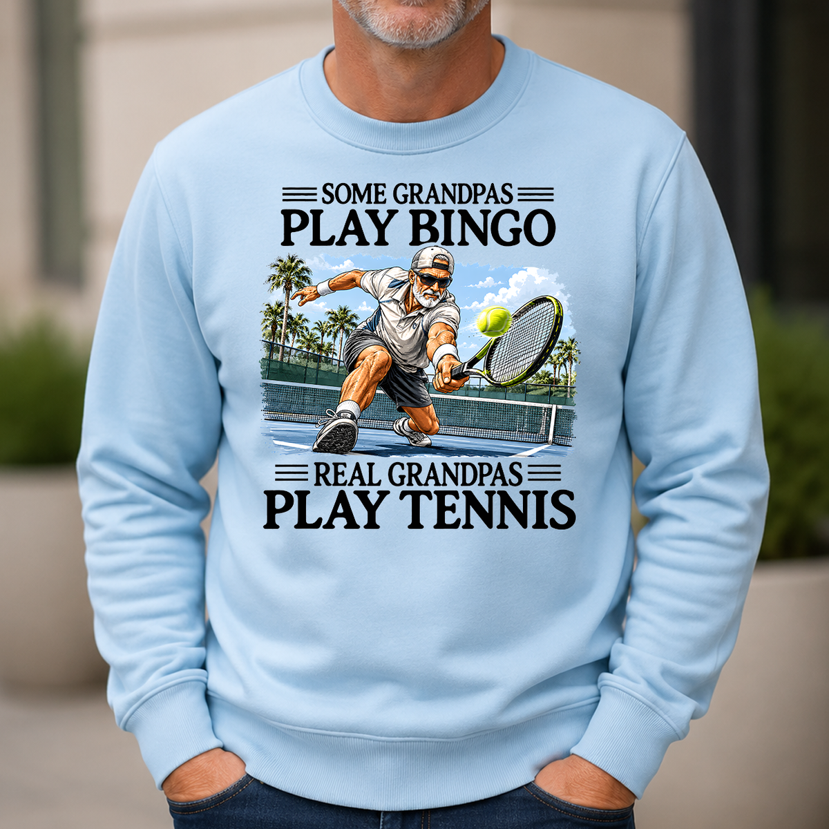 Some Grandpas Play Bingo Real Grandpas Play Tennis - 6-CS2D-LightBlue