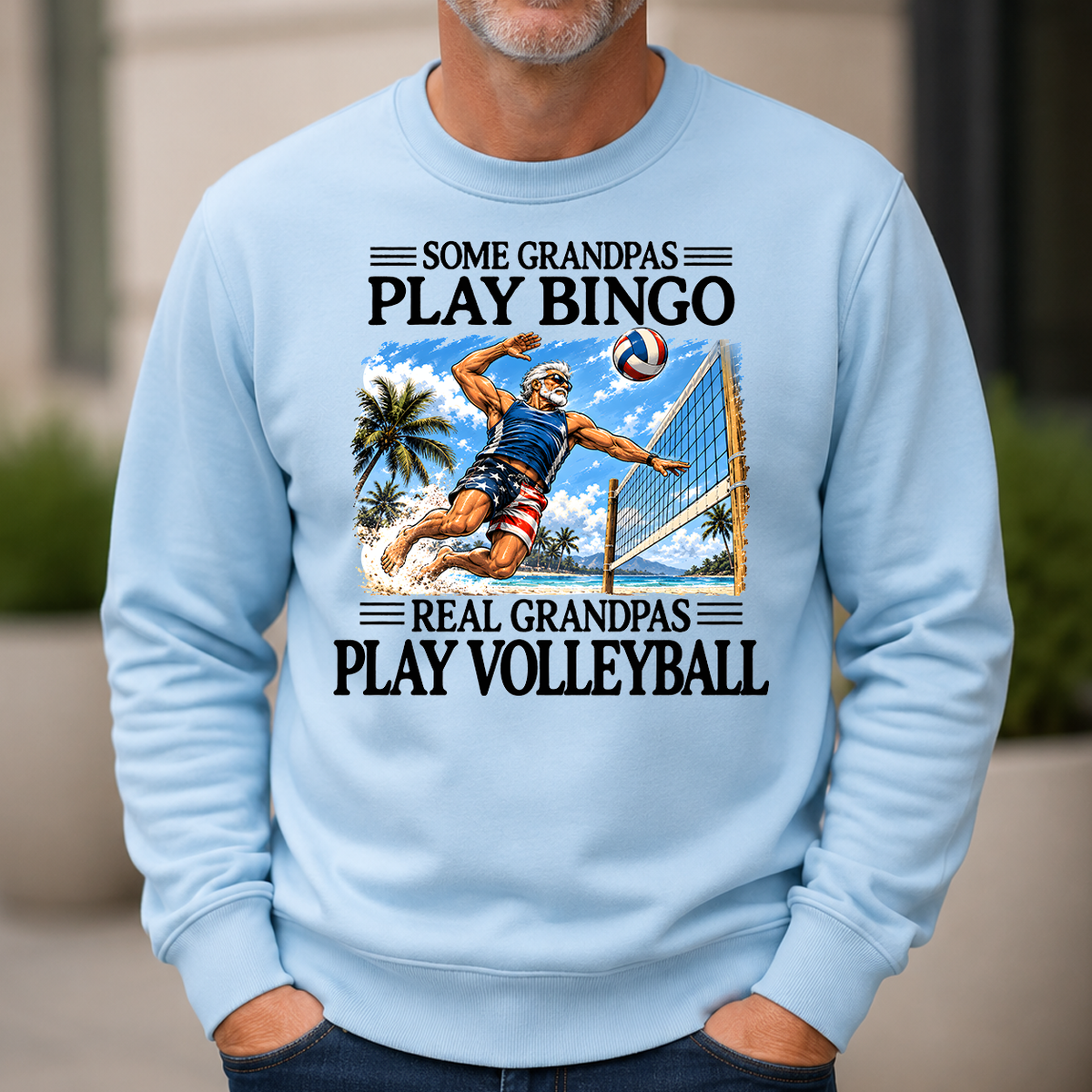 Some Grandpas Play Bingo Real Grandpas Play Volleyball - 6-CS2D-LightBlue