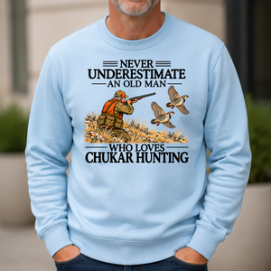 Never Underestimate An Old Man Chukar Hunting - 6-CS2D-LightBlue
