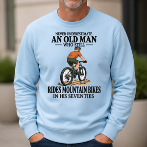 An Old Man Still Rides Mountain Bikes In His Seventies - 6-CS2D-LightBlue