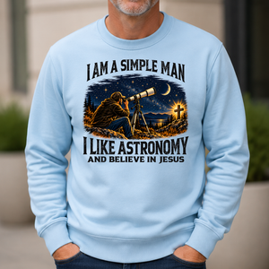 I Am Simple Man I Like Astronomy - 6-CS2D-LightBlue