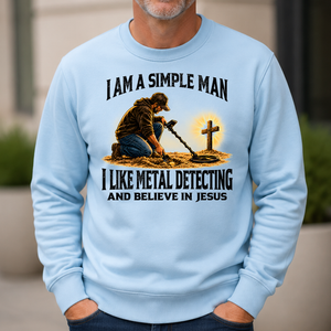 I Am Simple Man I Like Metal Detecting - 6-CS2D-LightBlue
