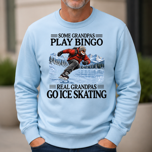 Some Grandpas Play Bingo Real Grandpas Go Ice Skating - 6-CS2D-LightBlue