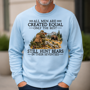 All Men Are Created Equal Deer Hunting 70s - 6-CS2D-LightBlue