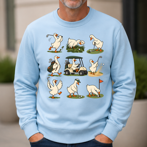Funny Ducks Playing Golf - 6-CS2D-LightBlue