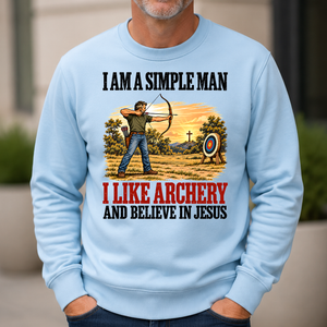 I Like Archery And Believe In Jesus - 6-CS2D-LightBlue