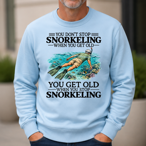 Don't Stop Snorkeling Vintage Art - 6-CS2D-LightBlue
