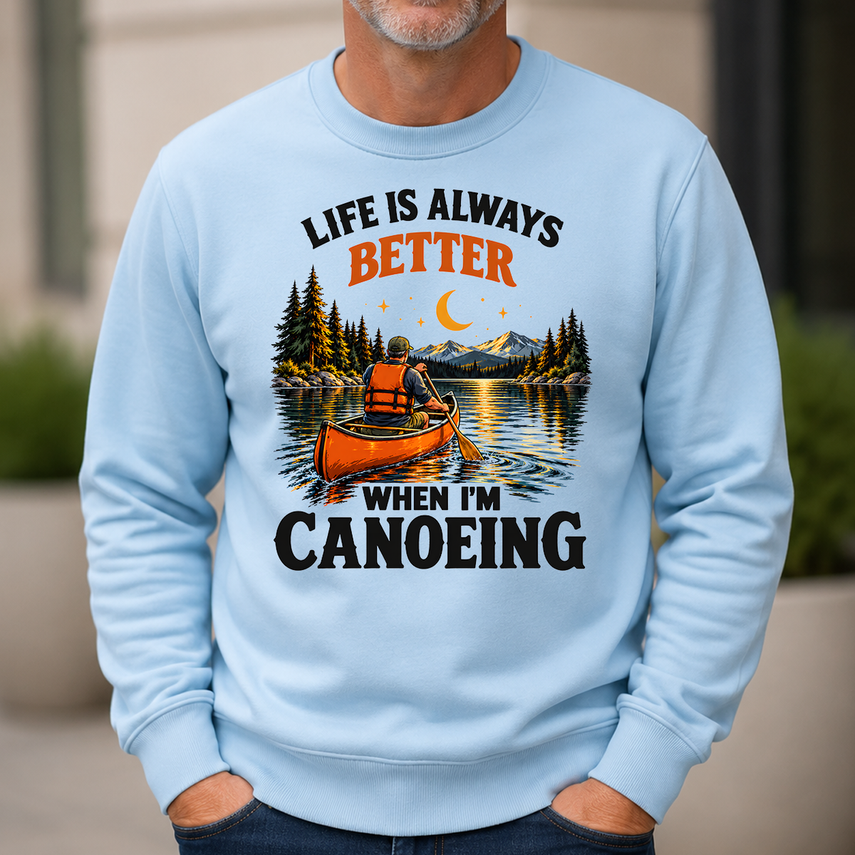 Retro Life Is Always Better When I Am Canoeing - 6-CS2D-LightBlue