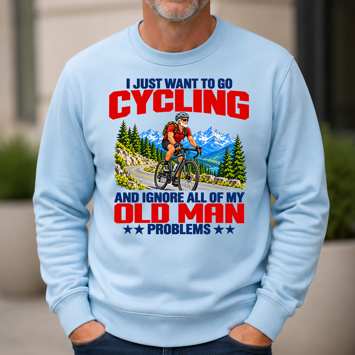 I Just Want To Go Cycling - 6-CS2D-LightBlue