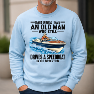 An Old Man Still Drives A Speedboat In His 70s - 6-CS2D-LightBlue