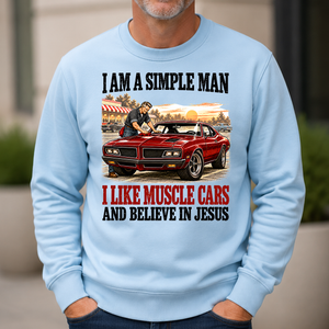 I Like Muscle Cars And Believe In Jesus - 6-CS2D-LightBlue