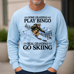 Some Grandpas Play Bingo Real Grandpas Go Skiing - 6-CS2D-LightBlue