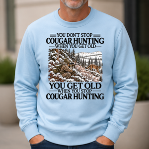 Don't Stop Mountain Lion Hunting Snow - 6-CS2D-LightBlue