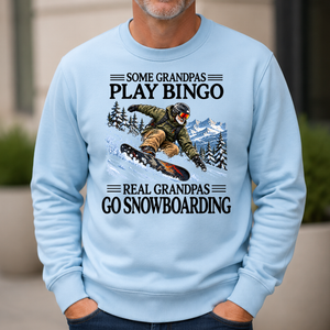 Some Grandpas Play Bingo Real Grandpas Go Snowboarding - 6-CS2D-LightBlue
