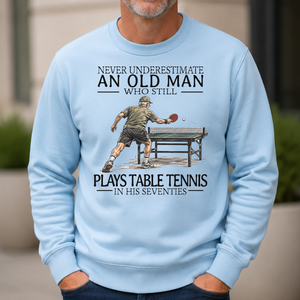 An Old Man Who Still Plays Table Tennis In His Seventies - 6-CS2D-LightBlue