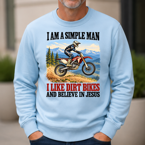I Like Dirt Bikes And Believe In Jesus - 6-CS2D-LightBlue