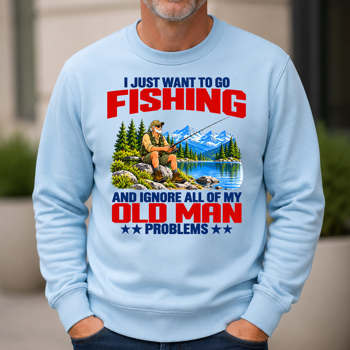 I Just Want To Go Fishing Art - 6-CS2D-LightBlue