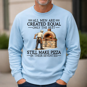 All Men Are Created Equal Only The Best Still Make Pizza 70s - 6-CS2D-LightBlue