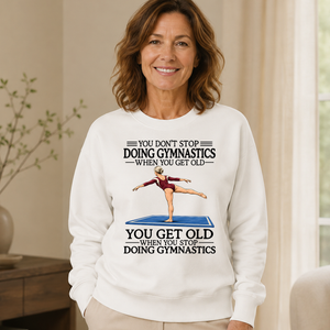 Don't Stop Doing Gymnastics Woman - 6-CS2D-White
