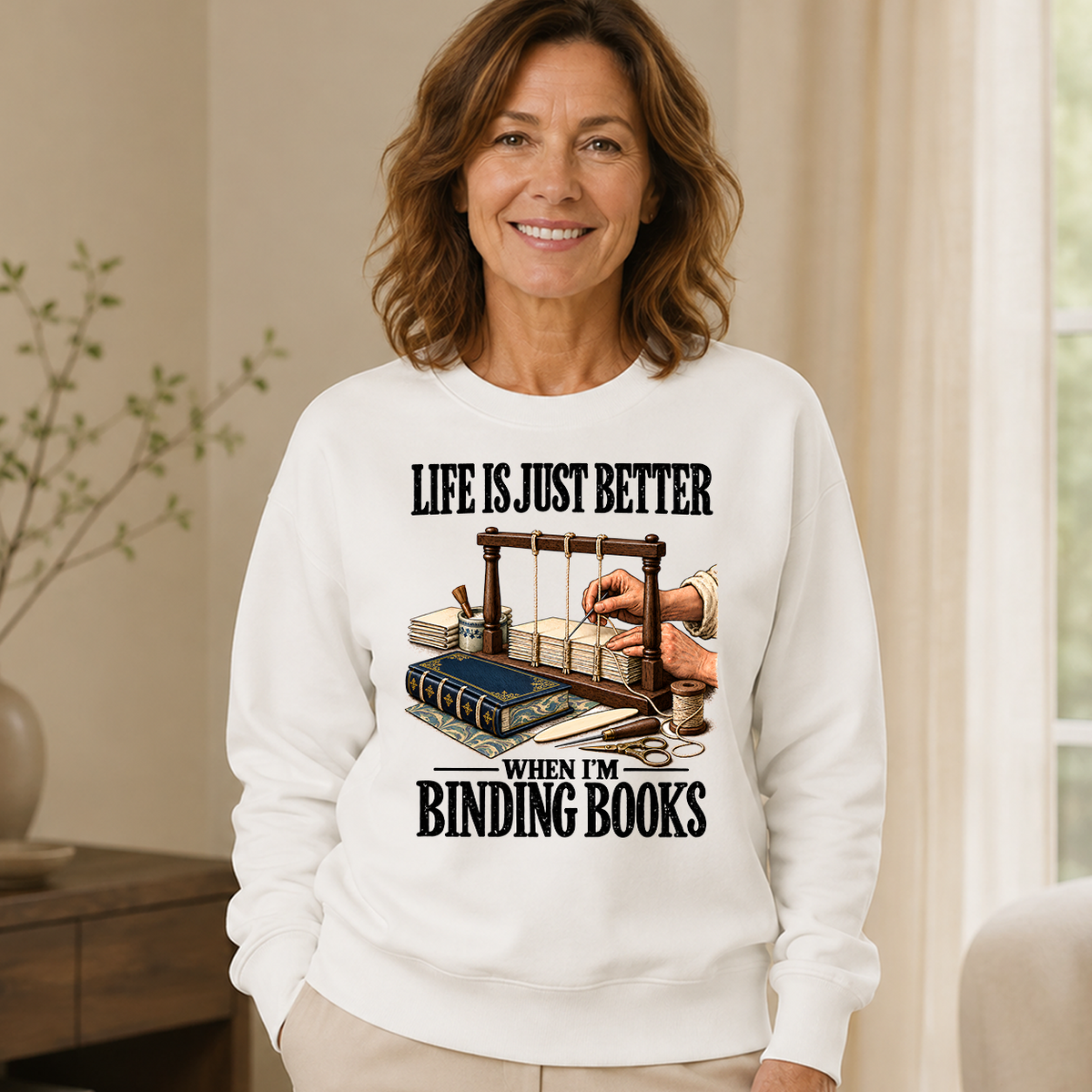 Life Is Just Better When I'm Binding Books - 6-CS2D-White