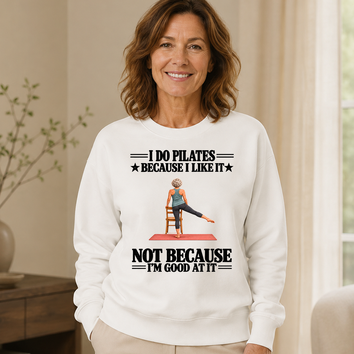 I Do Pilates Because I Like It - 6-CS2D-White