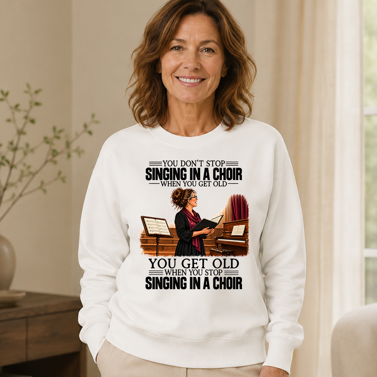 Vintage You Get Old When You Stop Singing In A Choir - 6-CS2D-White