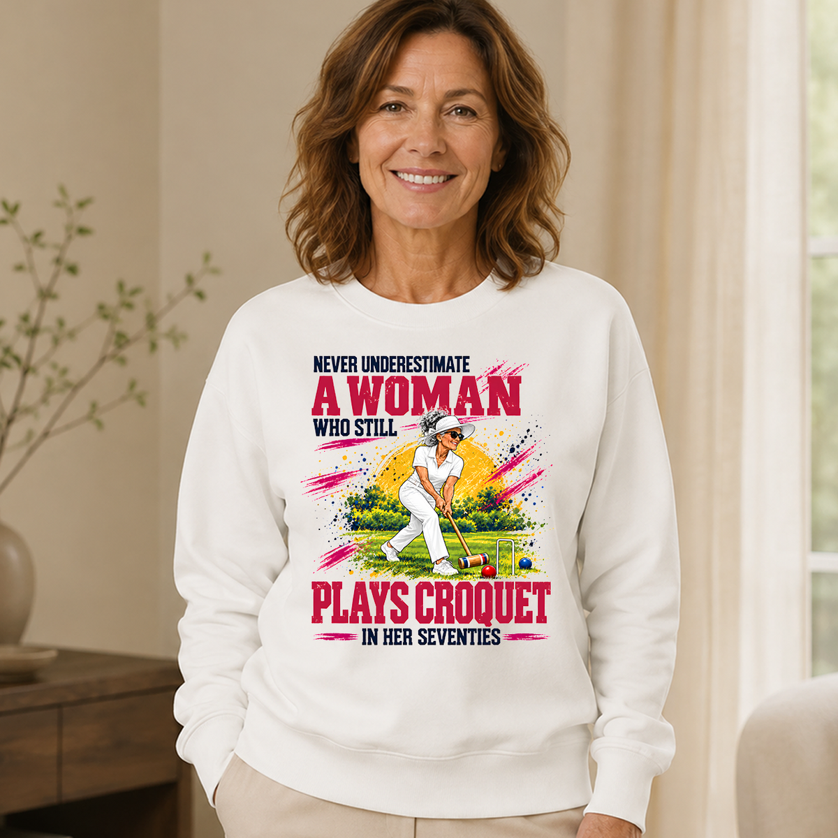 A Woman Still Plays Croquet In Her 70s - 6-CS2D-White