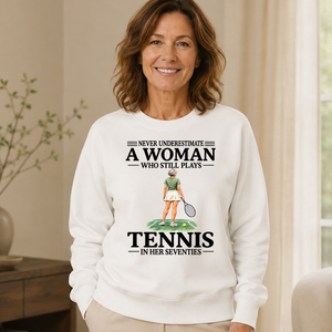 A Woman Still Plays Tennis In Her Seventies - 6-CS2D-White