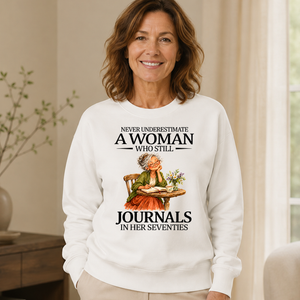 Funny A Woman Still Journals In Her Seventies - 6-CS2D-White