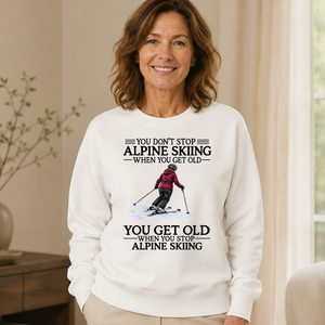 Don't Stop Alpine Skiing Woman - 6-CS2D-White