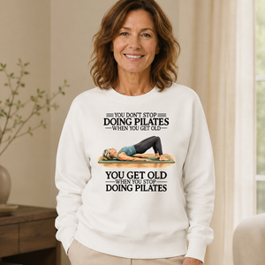 Don't Stop Doing Pilates Woman - 6-CS2D-White