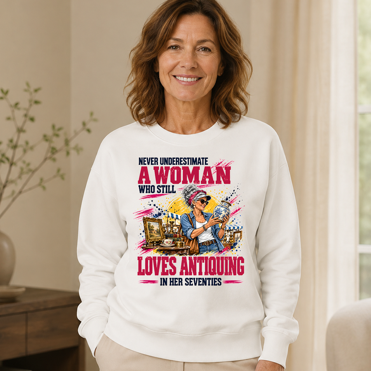 A Woman Still Loves Antiquing In Her 70s - 6-CS2D-White